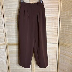 Wilfred × Aritzia Rust Pleated Wide‑Leg Dress Pant – Size 6, Work/Office Trouser